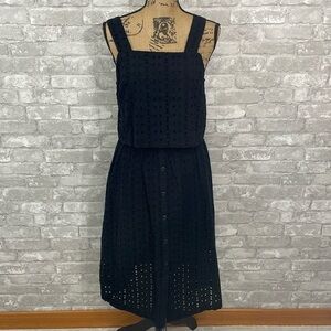 Mossimo Black Eyelet Skirt Set